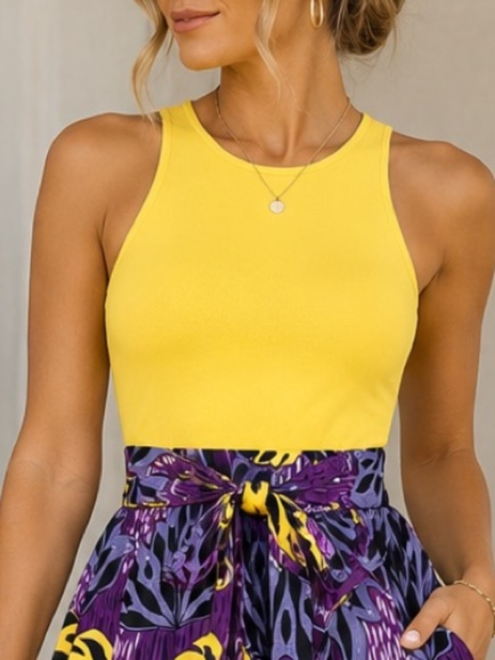 Bright Yellow One-Piece Bodysuit
